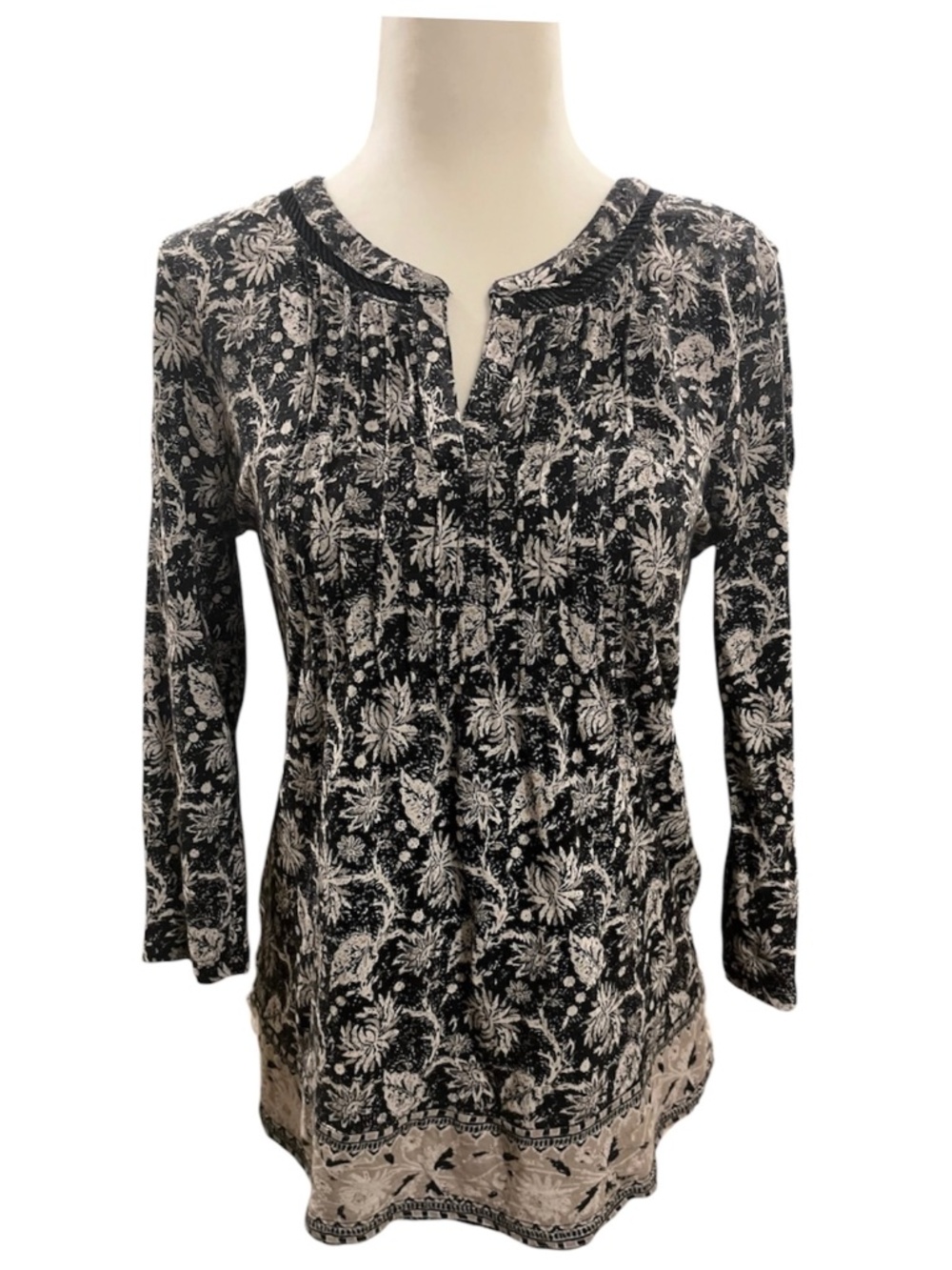 Lucky Brand Floral V-Neck Tunic